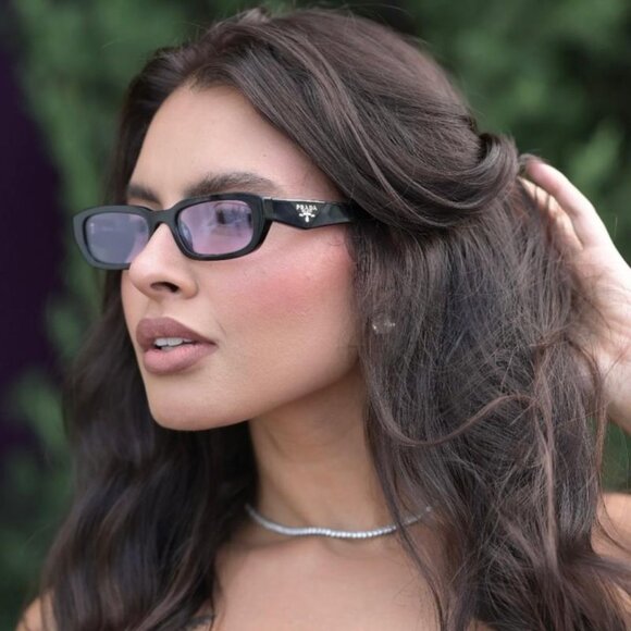 Prada PRB06S 16K40J Rectangle Sunglasses – Black\Violet - Picture 3 of 10